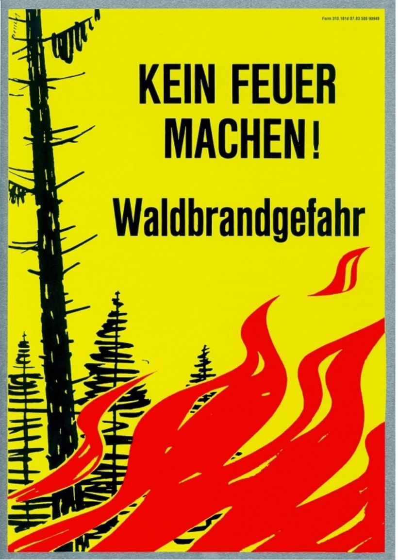 Achtung Waldbrandgefahr – absolutes Feuerverbot im Wald und an Waldrändern!