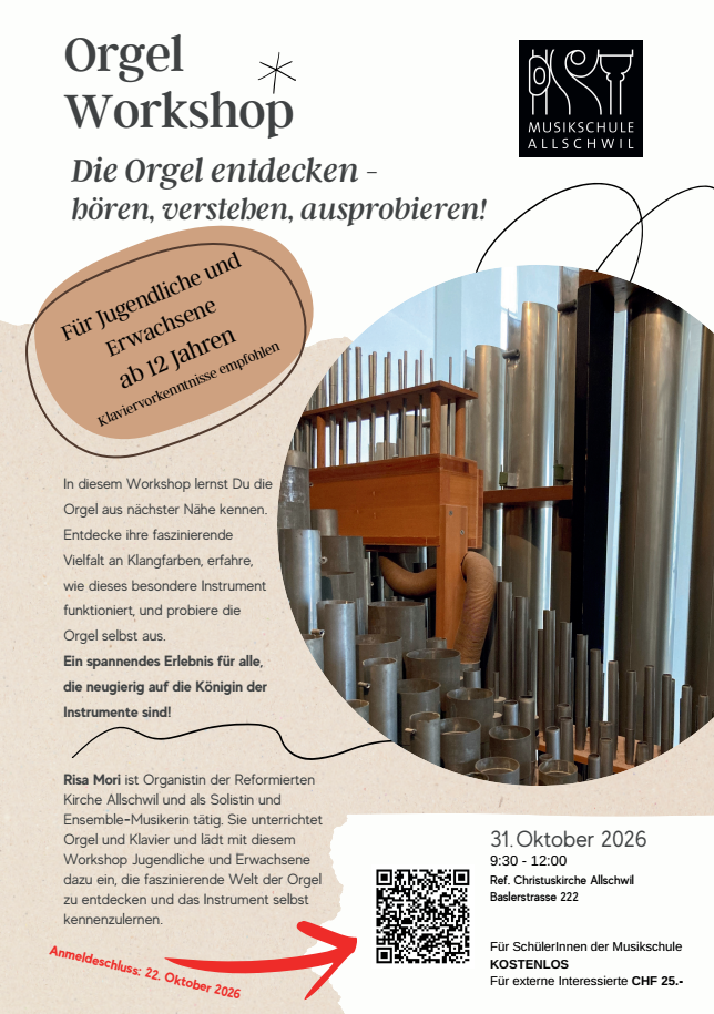 Flyer Orgel Workshop